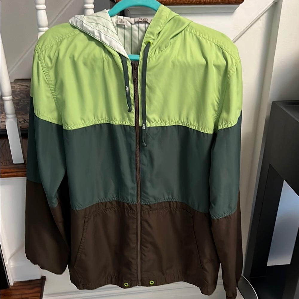 Vintage Kirra Green and Brown Men's hooded Jacket